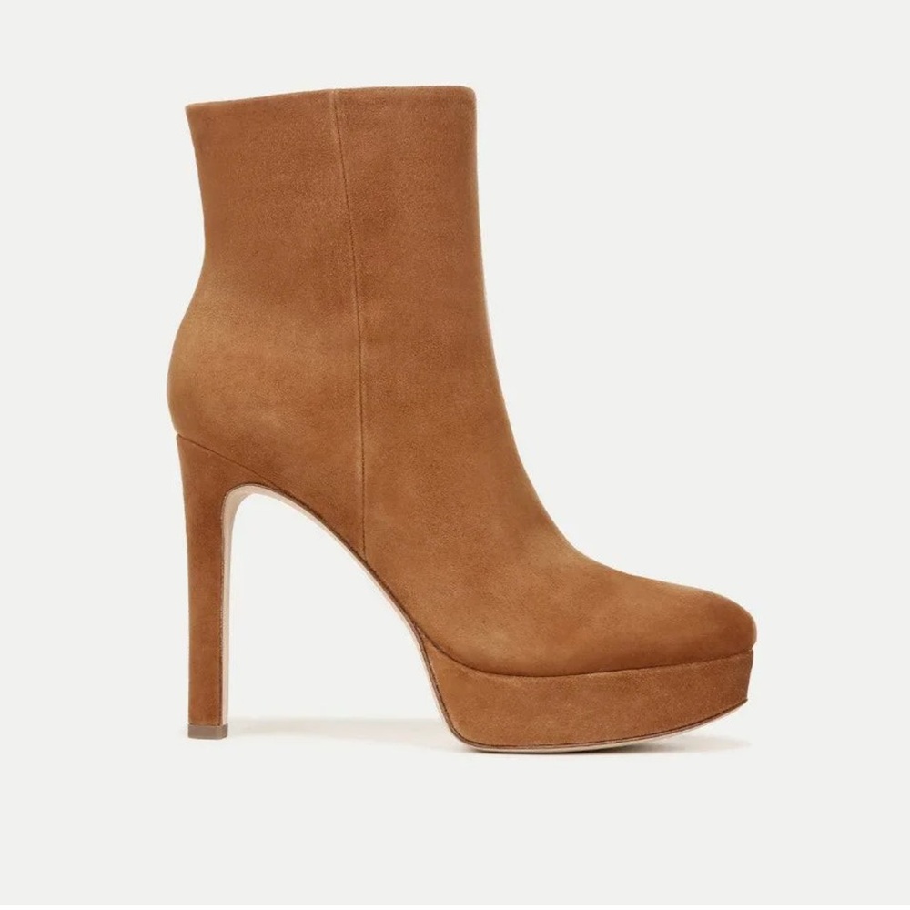 Brown Suede Platform Heels